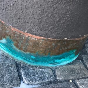 Natural copper patina texture — example for LOBISEN Patina Art course